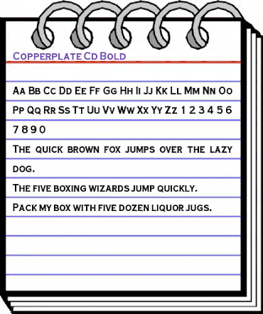 Copperplate-Cd Bold animated font preview Copperplate-Cd Bold animated font preview