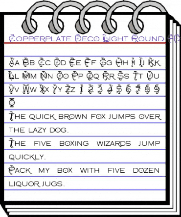 Copperplate Deco Light Round Regular animated font preview Copperplate Deco Light Round Regular animated font preview