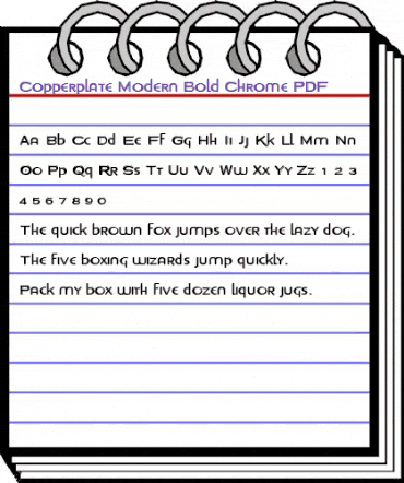 Copperplate Modern Bold Chrome Regular animated font preview Copperplate Modern Bold Chrome Regular animated font preview