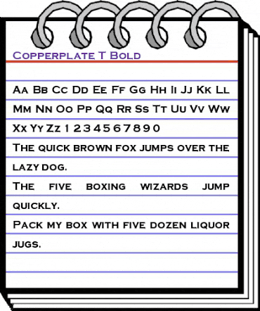 Copperplate T Regular animated font preview Copperplate T Regular animated font preview
