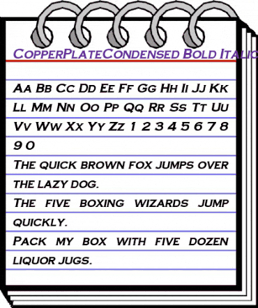 CopperPlateCondensed Bold-Italic animated font preview CopperPlateCondensed Bold-Italic animated font preview