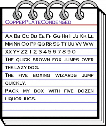CopperPlateCondensed Normal animated font preview