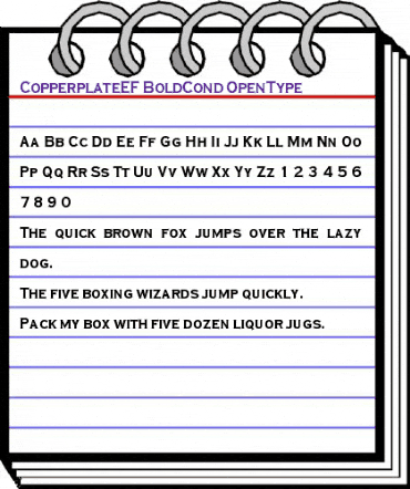 CopperplateEF BoldCond animated font preview CopperplateEF BoldCond animated font preview