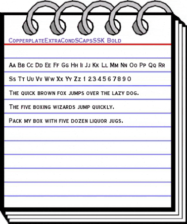 CopperplateExtraCondSCapsSSK Bold animated font preview CopperplateExtraCondSCapsSSK Bold animated font preview