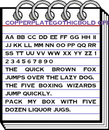Copperplate GothicBold animated font preview Copperplate GothicBold animated font preview