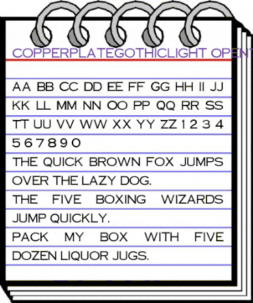 Copperplate GothicLight animated font preview Copperplate GothicLight animated font preview