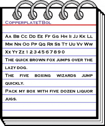 CopperplateTBol Regular animated font preview