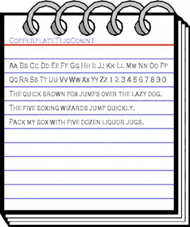 CopperplateTLigConIn1 Regular animated font preview CopperplateTLigConIn1 Regular animated font preview