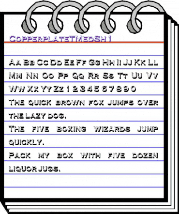 CopperplateTMedSh1 Regular animated font preview CopperplateTMedSh1 Regular animated font preview