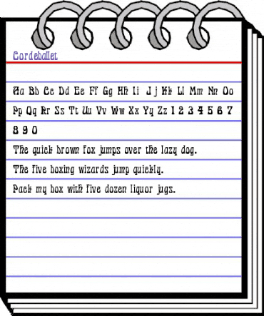 Cordeballet Regular animated font preview Cordeballet Regular animated font preview