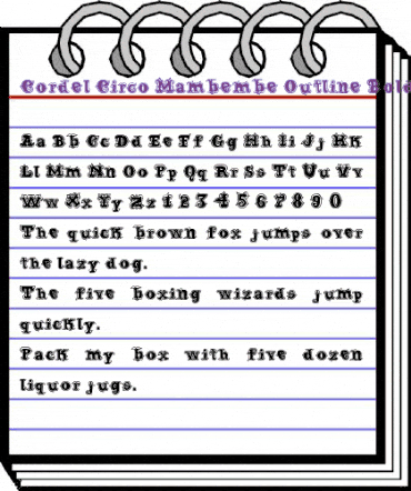 Cordel Circo Mambembe Outline Bold animated font preview Cordel Circo Mambembe Outline Bold animated font preview