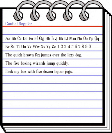 Cordial Regular animated font preview Cordial Regular animated font preview