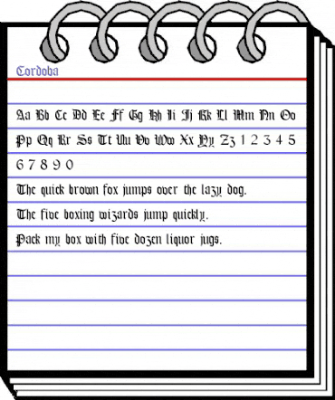 Cordoba Regular animated font preview Cordoba Regular animated font preview