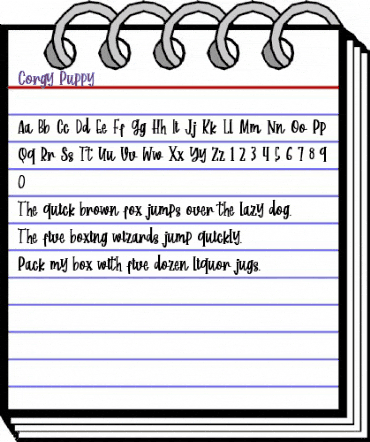 Corgy Puppy Regular animated font preview Corgy Puppy Regular animated font preview