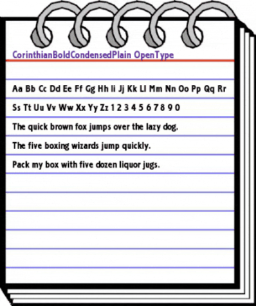 Corinthian Bold Condensed Plain animated font preview Corinthian Bold Condensed Plain animated font preview