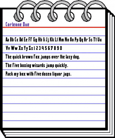 Corleone Due Regular animated font preview Corleone Due Regular animated font preview