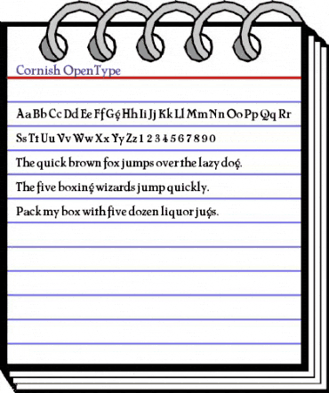 Cornish Regular animated font preview
