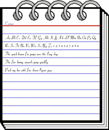 Corona Regular animated font preview