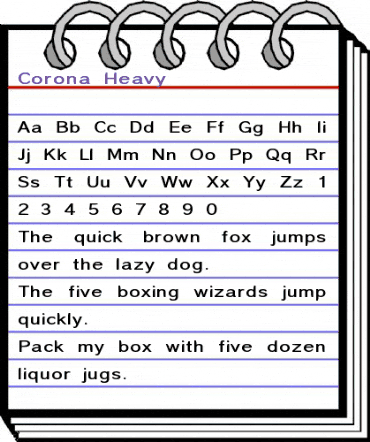 Corona Heavy Regular animated font preview Corona Heavy Regular animated font preview