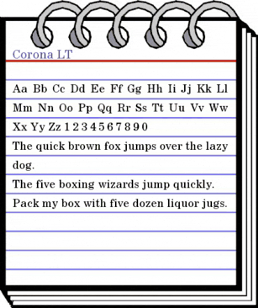 Corona LT Regular animated font preview Corona LT Regular animated font preview