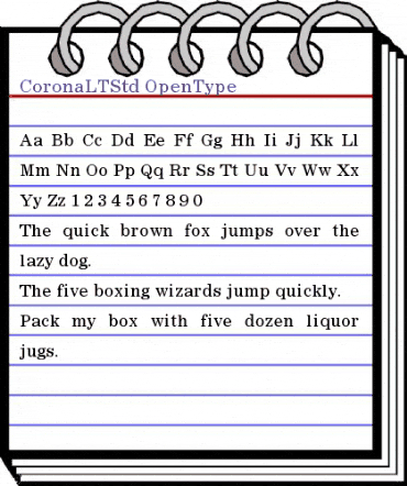 Corona LT Std Regular animated font preview Corona LT Std Regular animated font preview