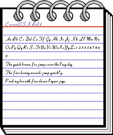 CoronetSSK Bold animated font preview