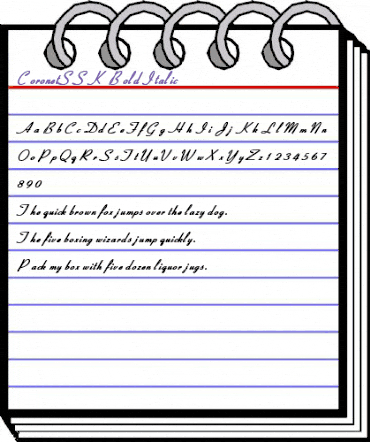 CoronetSSK Bold Italic animated font preview CoronetSSK Bold Italic animated font preview
