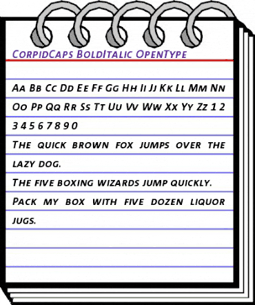 Corpid Caps Bold Italic animated font preview Corpid Caps Bold Italic animated font preview