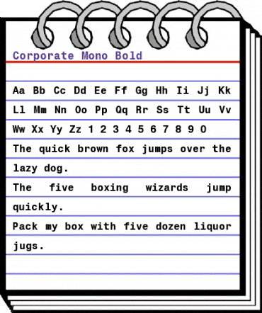 Corporate Mono Bold animated font preview Corporate Mono Bold animated font preview