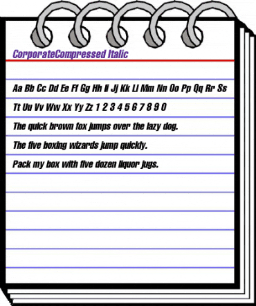 CorporateCompressed Italic animated font preview CorporateCompressed Italic animated font preview