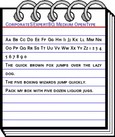 Corporate S Expert BQ Regular animated font preview