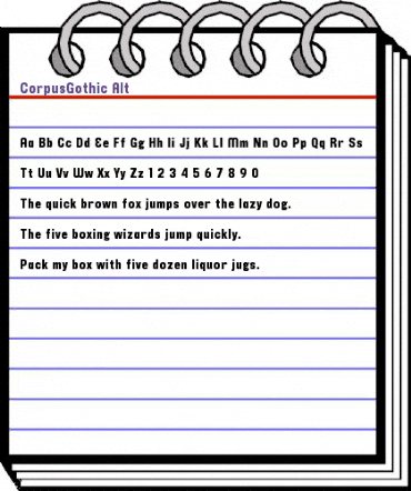 CorpusGothic Alt animated font preview CorpusGothic Alt animated font preview