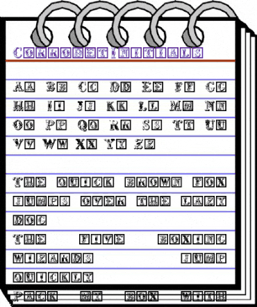 CorrodetInitials Regular animated font preview