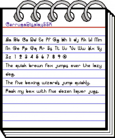 CorrugaDisplaySSK Regular animated font preview