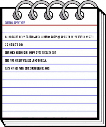 Cortina Regular animated font preview Cortina Regular animated font preview