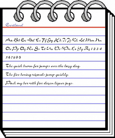 Cortland Regular animated font preview Cortland Regular animated font preview