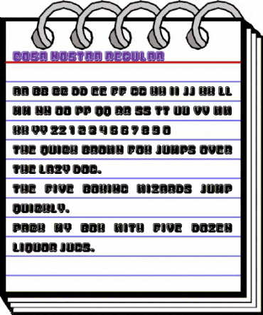 Cosa Nostra Regular animated font preview Cosa Nostra Regular animated font preview