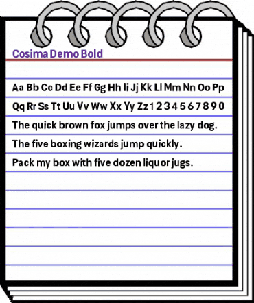 Cosima Demo Bold animated font preview