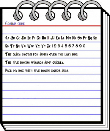 Cosiris cure Regular animated font preview