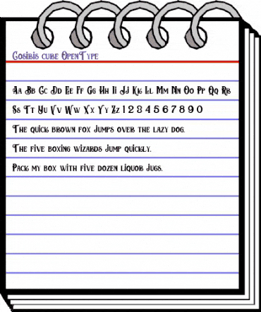 Cosiris cure Regular animated font preview