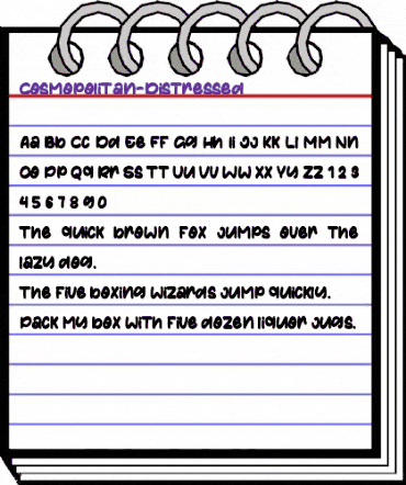 Cosmopolitan Distressed animated font preview Cosmopolitan Distressed animated font preview