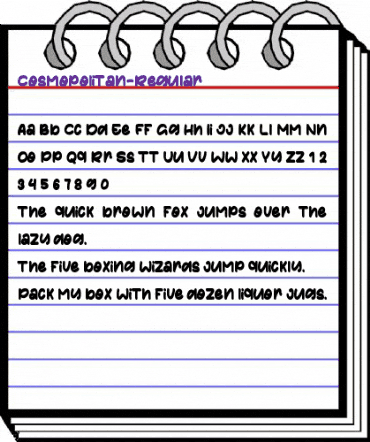 Cosmopolitan Regular animated font preview Cosmopolitan Regular animated font preview