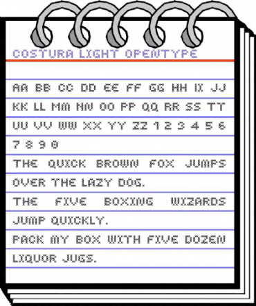 Costura Light animated font preview Costura Light animated font preview