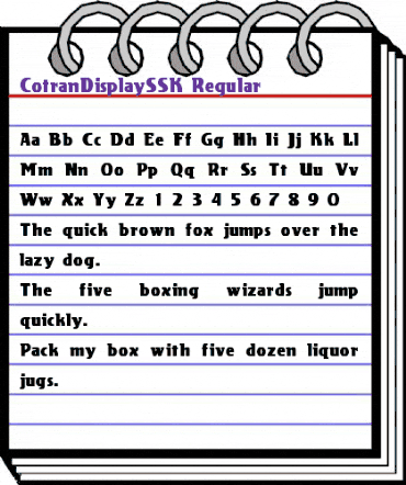CotranDisplaySSK Regular animated font preview CotranDisplaySSK Regular animated font preview