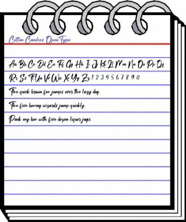 Cotton Candies Regular animated font preview