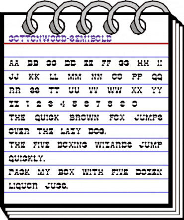 Cottonwood-SemiBold Regular animated font preview
