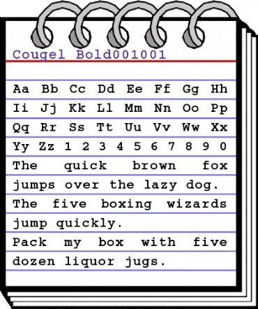 Cougel Bold animated font preview