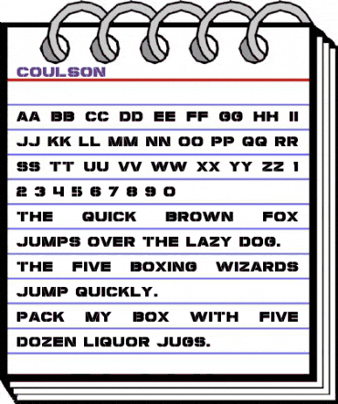 Coulson Regular animated font preview Coulson Regular animated font preview