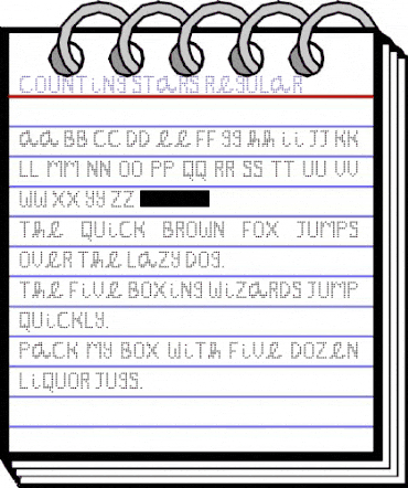 Counting Stars Regular animated font preview
