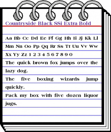 Countryside Black SSi Extra Bold animated font preview